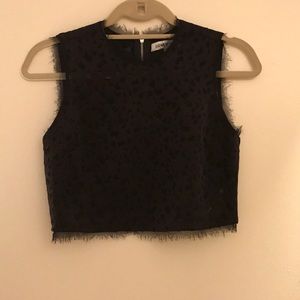 Elizabeth and james silk crop top